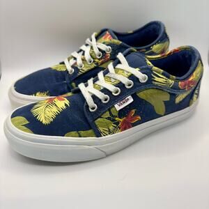 VANS Chukka Low Pro UltraCush Tropical Skate Shoes Men 7 Women 8.5 Floral Navy‎